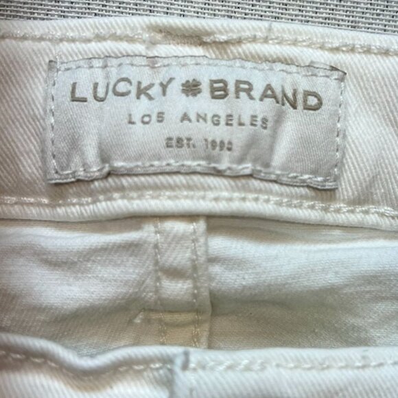 Lucky Brand Women's Sweet Crop Ankle Jeans Stretch Denim Size 10/30 White Solid - Picture 3 of 12